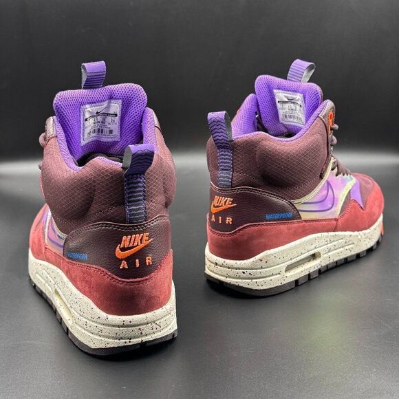 Nike Wmns Air Max 1 Mid Sneakerboot 'Deep Burgundy Iridescent' - Picture 10 of 10
